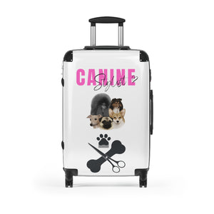 Canine Stylist with Collage (Pink) Suitcase