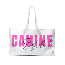 Canine Stylist (Pink) with Breed Collage Weekender Bag