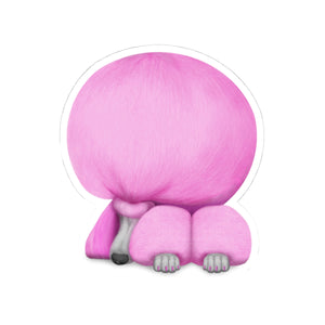 Pink Poodle Kiss-Cut Stickers - Adorable Pet Decor for Dog Lovers