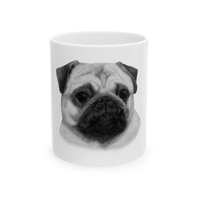 Pug Ceramic Mug, (11oz, 15oz)