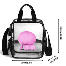 Sleeping Poodle (Pink) Clear Waterproof Transparent Bag