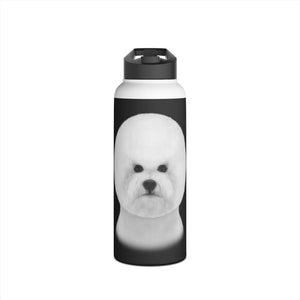 Bichon Frisé Head Stainless Steel Water Bottle, Standard Lid