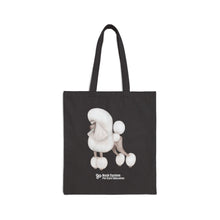 Poodle Design Cotton Canvas Tote Bag - Perfect for Pet Lovers