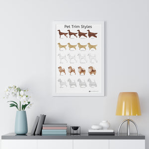 Pet Trim Styles (1 of 2) Framed Poster