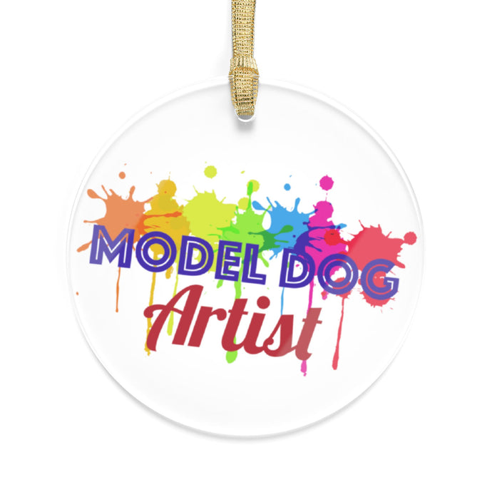 Model Dog Artist Ornament