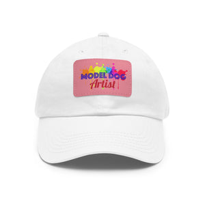 Dad Hat with Leather Patch (Rectangle)