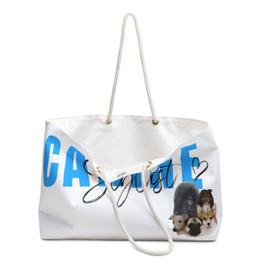 Canine Stylist (Blue) with Breed Collage Weekender Bag