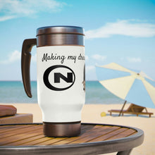 Nash Academy Logo Stainless Steel Travel Mug with Handle, 14oz