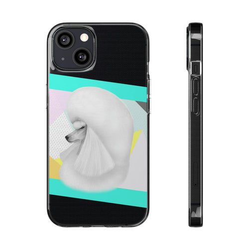 Standard Poodle Head with Graphic Soft Phone Cases