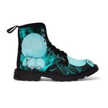 Sleeping Teal Poodle - Women's Canvas Boots