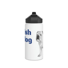English Bulldog Stainless Steel Water Bottle, Standard Lid