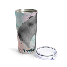 Airedale Terrier: Pink Swirl - Tumbler 20oz