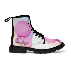 Sleeping Pink Poodle - Women's Canvas Boots