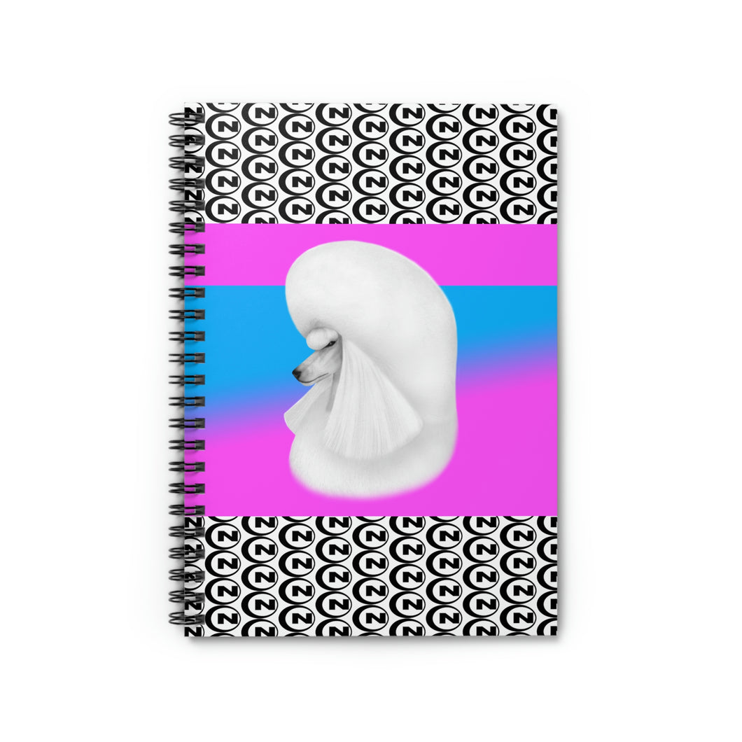 Nash Academy Logo with Poodle Spiral Notebook - Ruled Line
