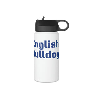 English Bulldog Stainless Steel Water Bottle, Standard Lid